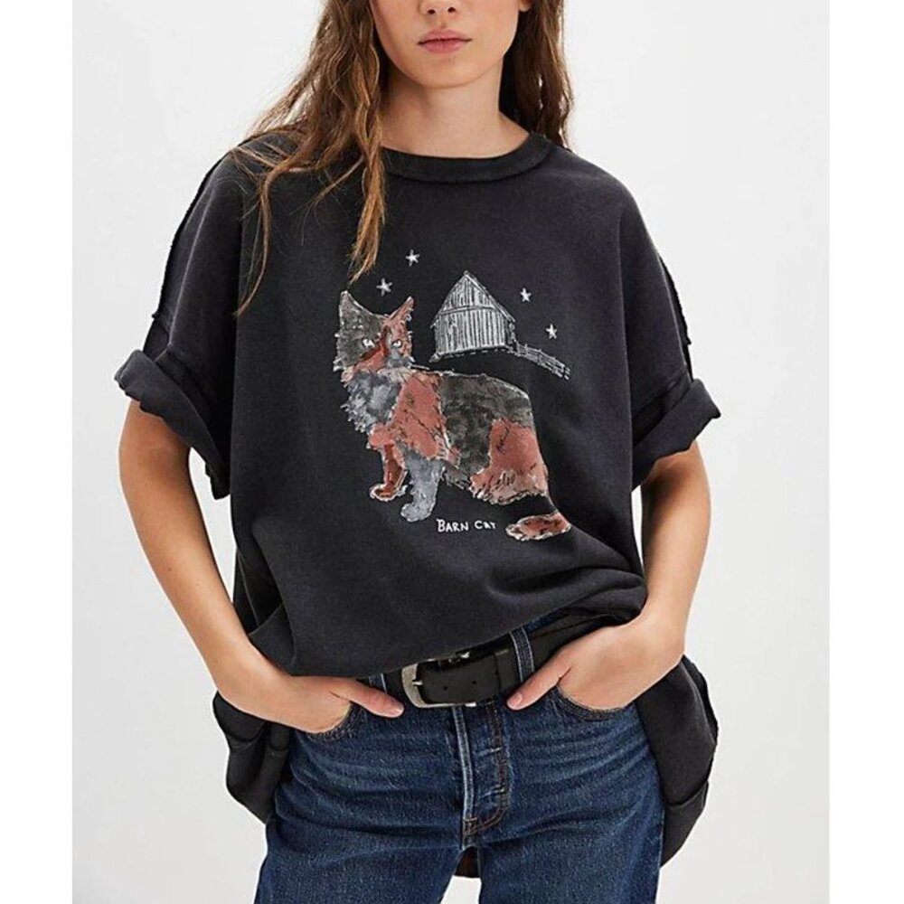ISO Free People / We The Free Farm Friends Tee in Barn Cat